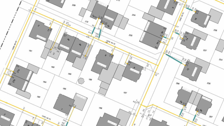 Ausschnitt eines Bauplans